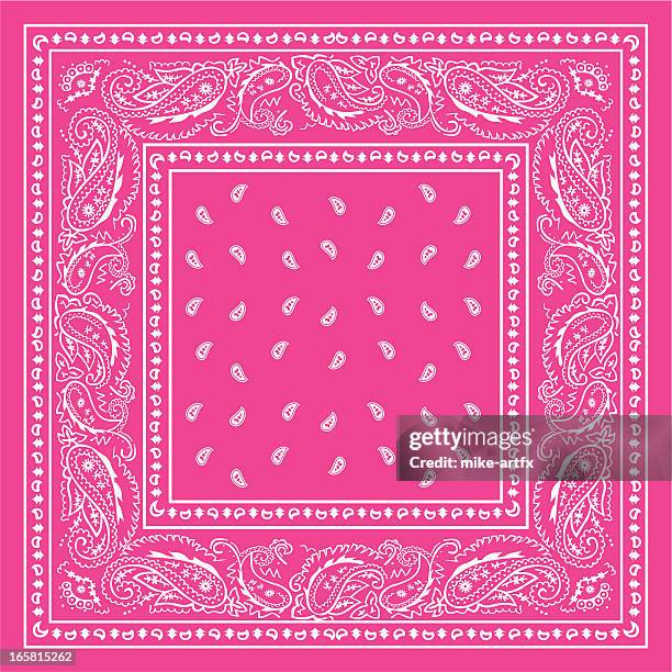 bildbanksillustrationer, clip art samt tecknat material och ikoner med pink bandana - scarf