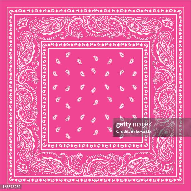 pink bandana - scarf stock illustrations