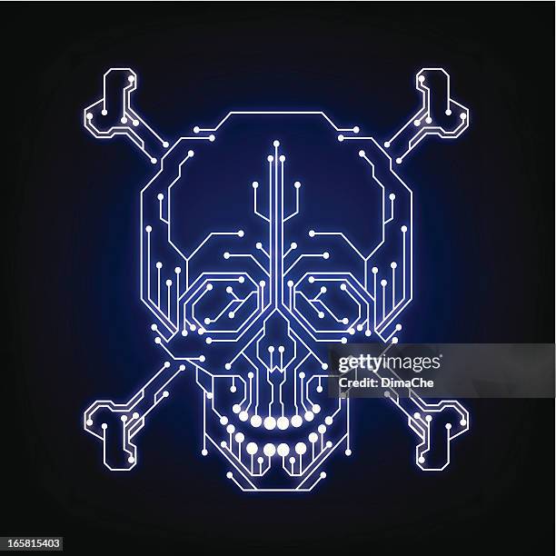 syber piraterie-symbol (hacker, cracker - pirate criminal stock-grafiken, -clipart, -cartoons und -symbole