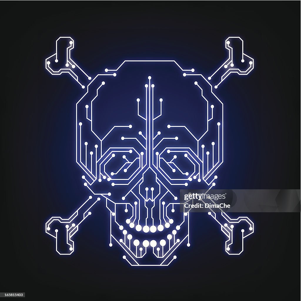 Syber pirataria símbolo (hacker, do cracker