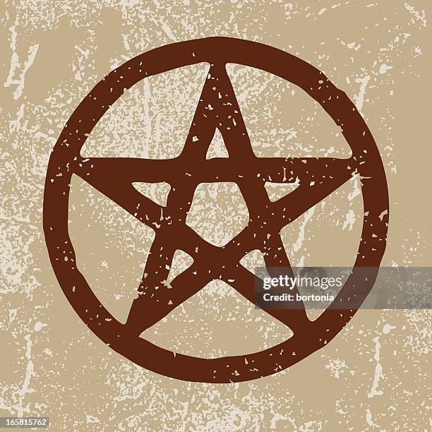 alte symbole: pentagram - pentagramm stock-grafiken, -clipart, -cartoons und -symbole