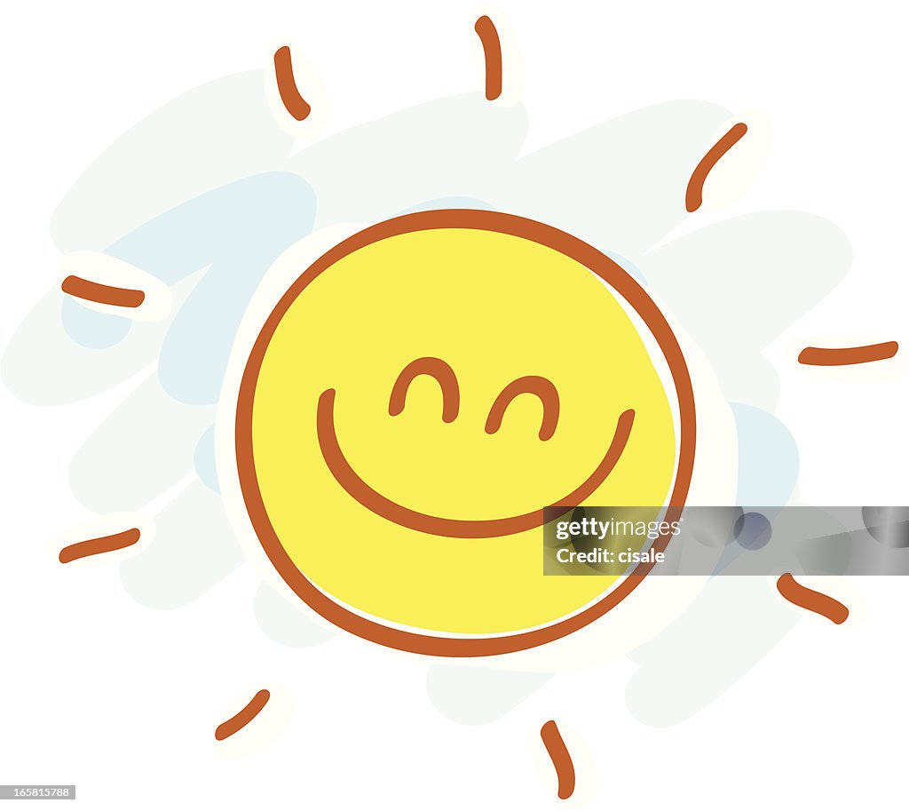 Normal Sun Cartoon Simple Sun Cartoon Illustration High-Res Vector Graphic - Getty Images