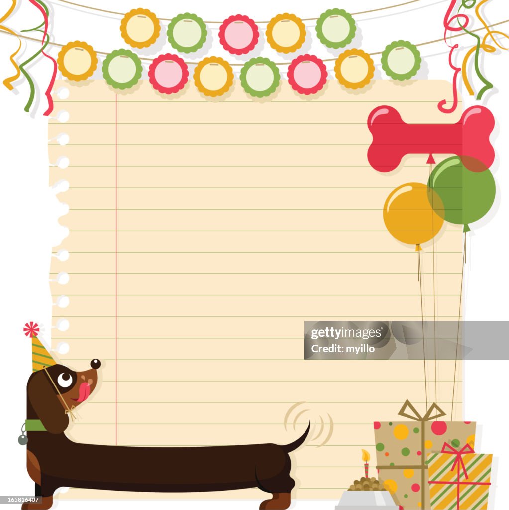 Birthday dog Dachshund decoration pet party happy