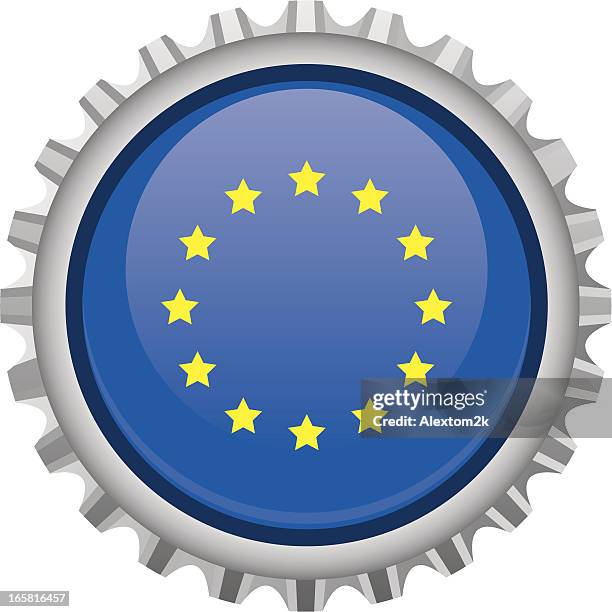 europe bottle top - bottle cap stock illustrations