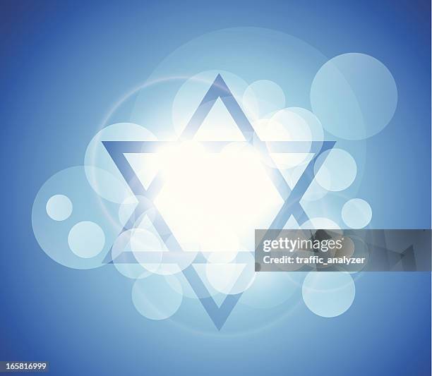 abstract david star - eclipse stock illustrations