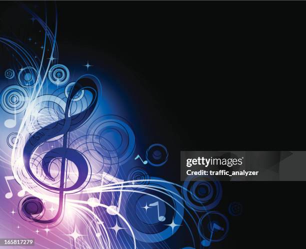 music background - treble clef stock illustrations