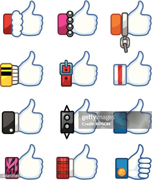 facebook like design - fitness bracelet stock illustrations
