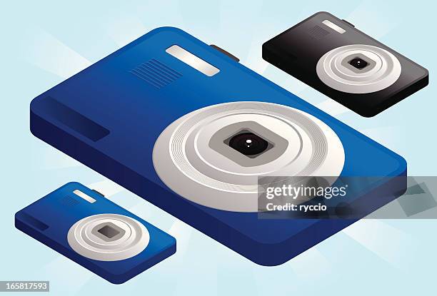 compact isometric camera - point and shoot camera stock illustrations