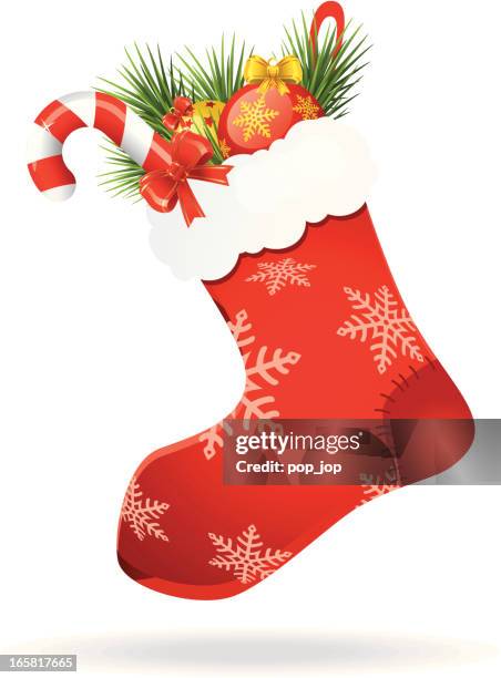 christmas stocking - caramel sauce stock illustrations