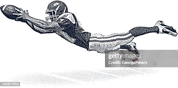 wide receiver eine fantastische sie - fangen stock-grafiken, -clipart, -cartoons und -symbole