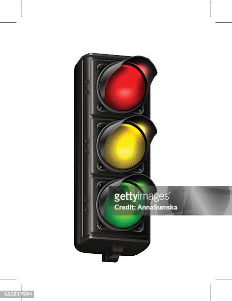 illustration of a traffic light  - traffic light stock illustrations