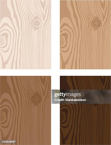vier holz muster farben - holzmaserung stock-grafiken, -clipart, -cartoons und -symbole