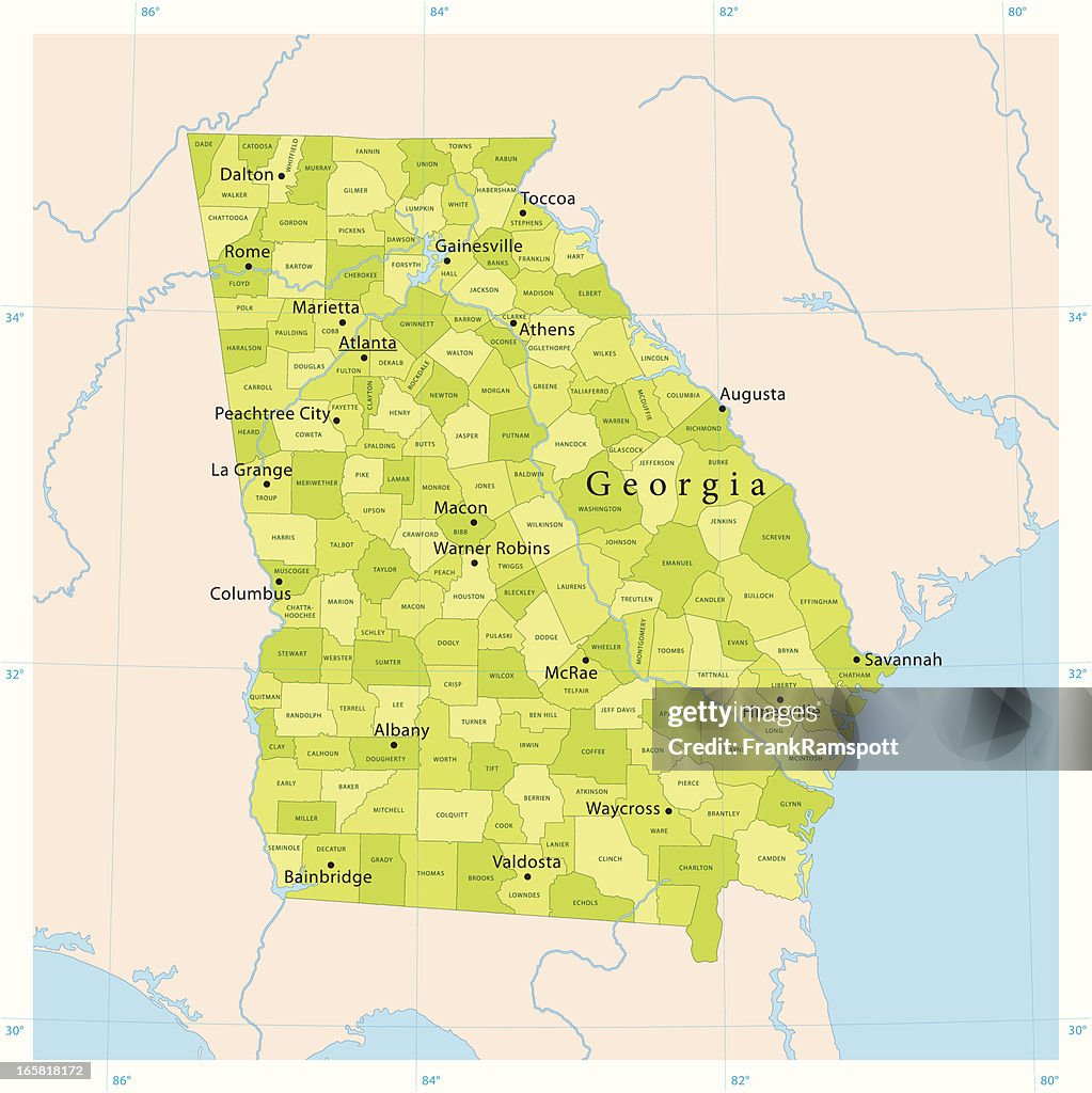 Georgia State Vector Map