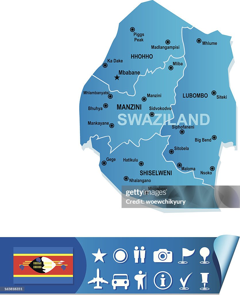 Swaziland vector map