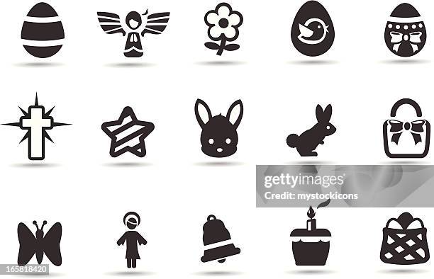 easter spring icons - easter cake stock illustrations