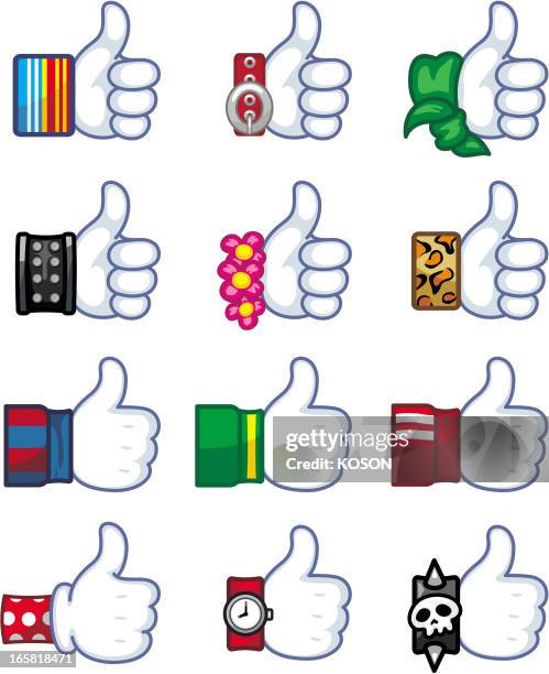 thumbs up design - leopard isolated stock illustrations