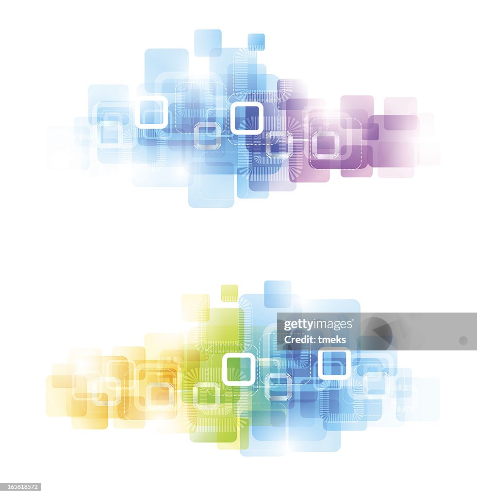Colorful Abstract Computer Generated Art Composed Of Squares High-Res ...