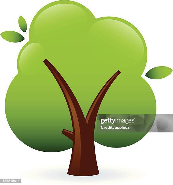 bushy tree - bushy stock illustrations