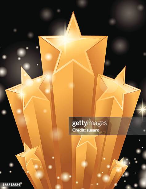 stockillustraties, clipart, cartoons en iconen met super stars - grote groep dingen