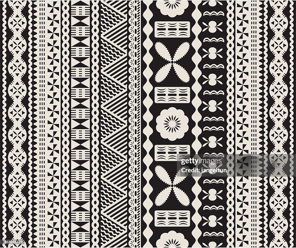 Fijian tapa pattern.