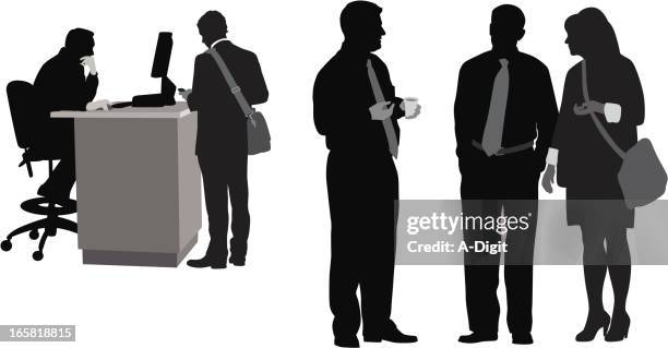 when? vector silhouette - man checking out stock illustrations