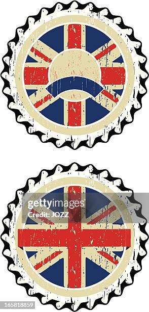england cap - bottle cap stock illustrations