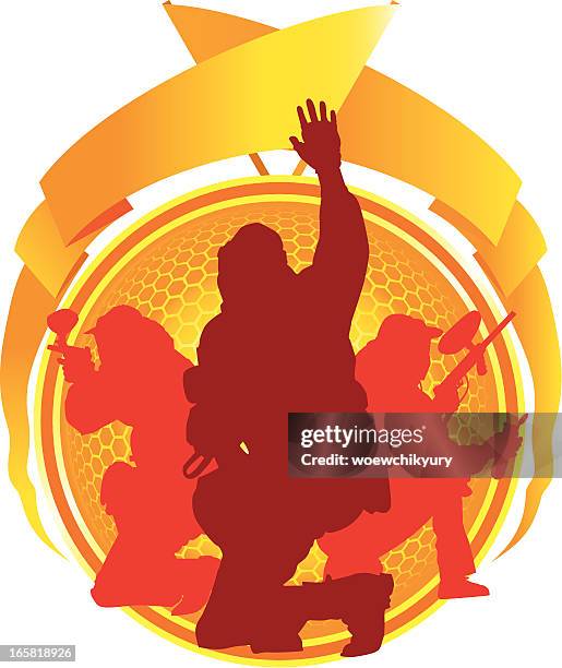 paintball team emblem - paintball stock illustrations