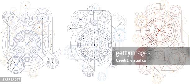 illustrazioni stock, clip art, cartoni animati e icone di tendenza di timer piano di progetto - macchinario