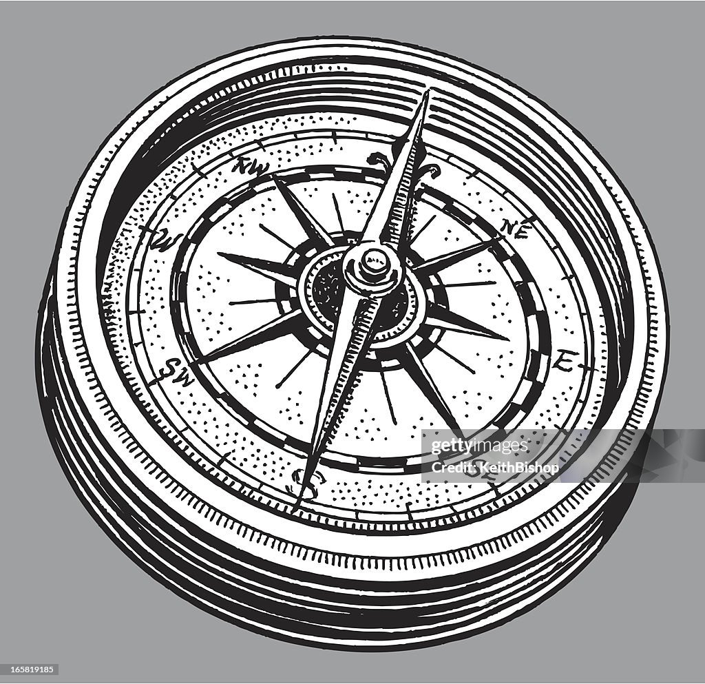 Nautical Compass Outline