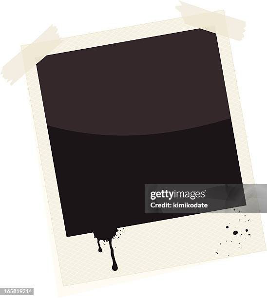instant grunge photo - glue stick white background stock illustrations
