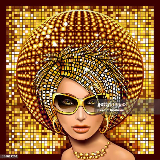 golden disco - at new york fashion week powered by art hearts fashion nyfw stock illustrations