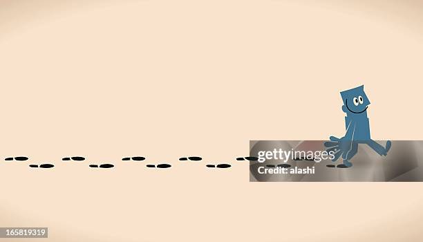 mann zu fuß aus bestaunen. - orthografische symbole stock-grafiken, -clipart, -cartoons und -symbole