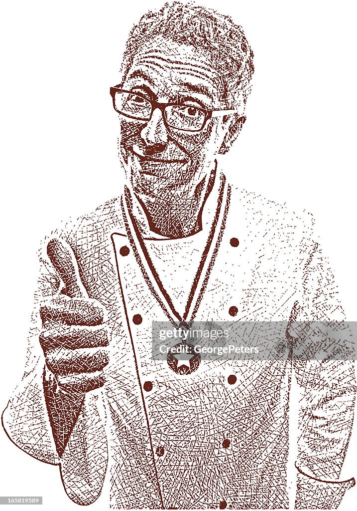 Chef Giving Thumbs Up Gesture