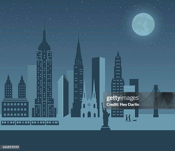 ilustrações, clipart, desenhos animados e ícones de nyc noite de - st patrick's cathedral manhattan