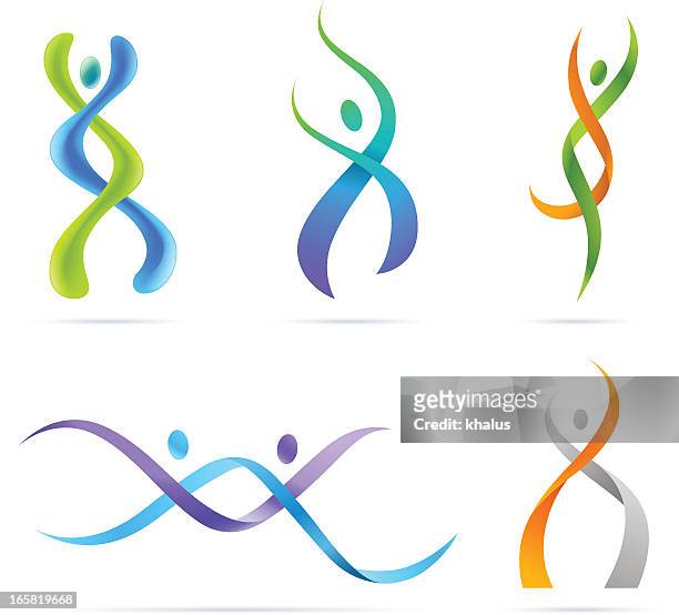 people_dna - happiness abstract stock illustrations