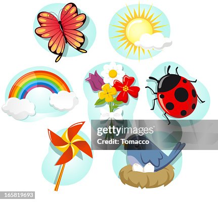 Spring Elements Set High-Res Vector Graphic - Getty Images