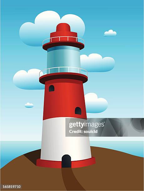 lighthouse - lighthouse beacon stock illustrations