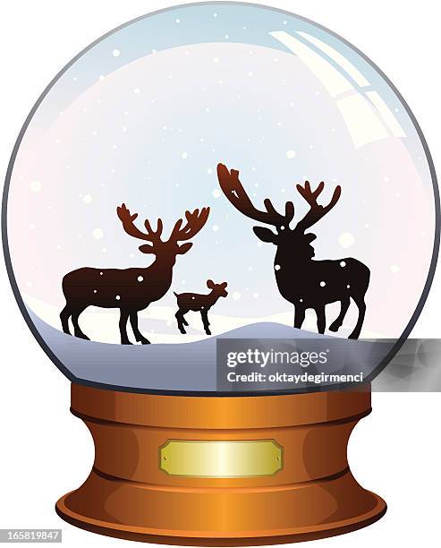 snow globe - falling snow transparent stock illustrations