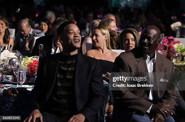 Actor Will Smith and Charlotte Bobcats owner Michael Jordan attend the 12th Annual Michael Jordan Celebrity Invitational Gala At ARIA Resort & Casino...