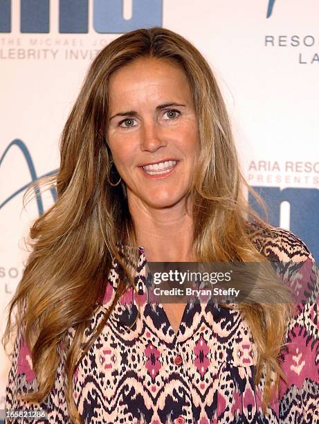 Soccer player and broadcaster Brandi Chastain arrives at the 12th Annual Michael Jordan Celebrity Invitational Gala At ARIA Resort & Casino on April...