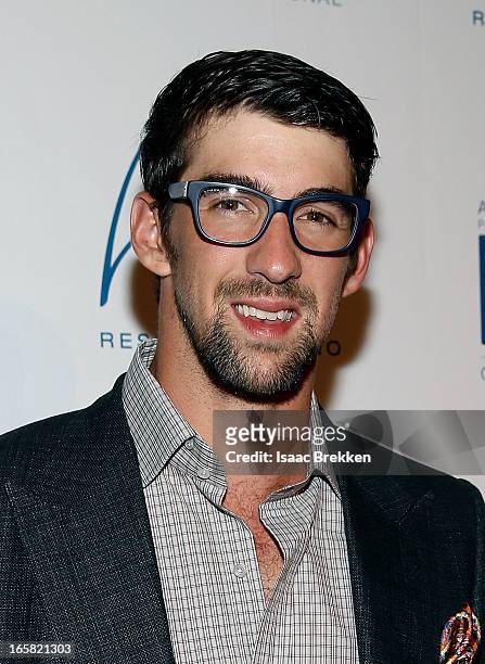 Olympic swimer Michael Phelps arrives at the 12th Annual Michael Jordan Celebrity Invitational Gala At ARIA Resort & Casino on April 5, 2013 in Las...