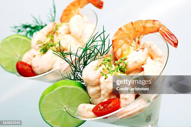 shrimp cocktail - prawn cocktail stock pictures, royalty-free photos & images