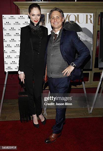 Model Coco Rocha and DuJour Media Founder Jason Binn attend the DuJour Magazine Gala With Coco Rocha & Nigel Barker Presented by TW Steel at Scott...