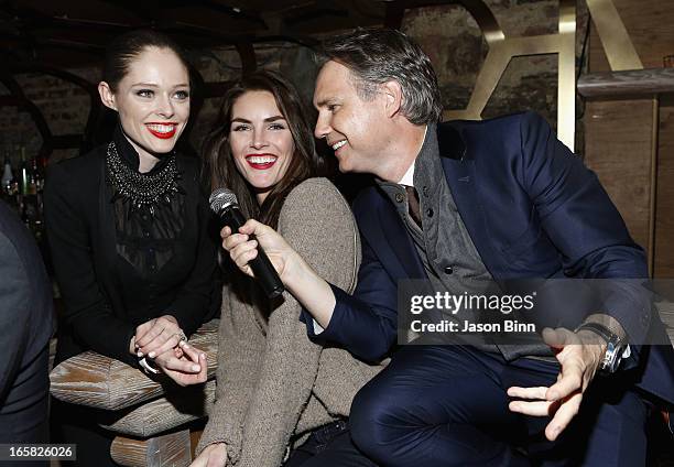 Models Coco Rocha, Hilary Rhoda and DuJour Media Founder Jason Binn attend the DuJour Magazine Gala With Coco Rocha & Nigel Barker Presented by TW...