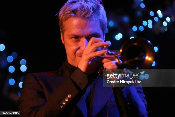 The jazz trumpeter, Chris Botti performing at the Blue Note on Thursday night, December 8, 2005.