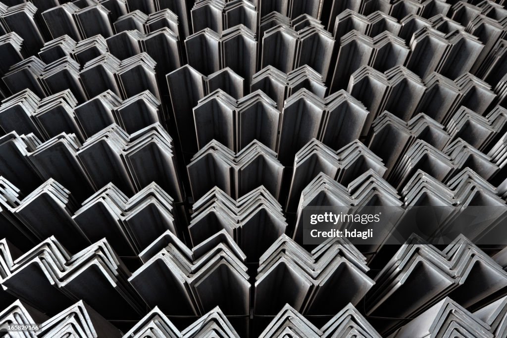 Steel jagged lines all in a row