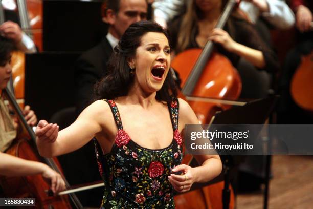 New York Philharmonic performing the new year's eve concert at Avery Fisher Hall on Saturday night, December 31, 2005.This image:The soprano Angela...