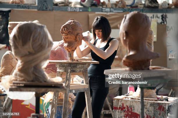 sculpture workshop - sculptor stock pictures, royalty-free photos & images