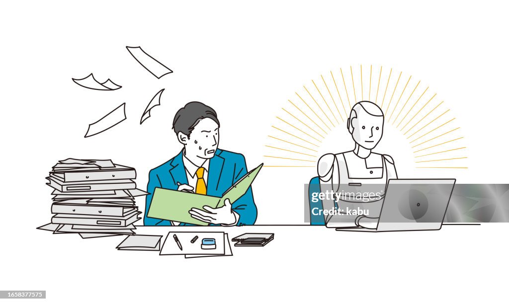Change In Work Environment Changes In The Working Environment Where Ai Works High-Res Vector ...