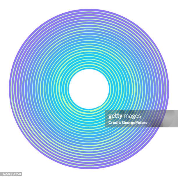 konzentrischer spiralvektor - hypnose stock-grafiken, -clipart, -cartoons und -symbole